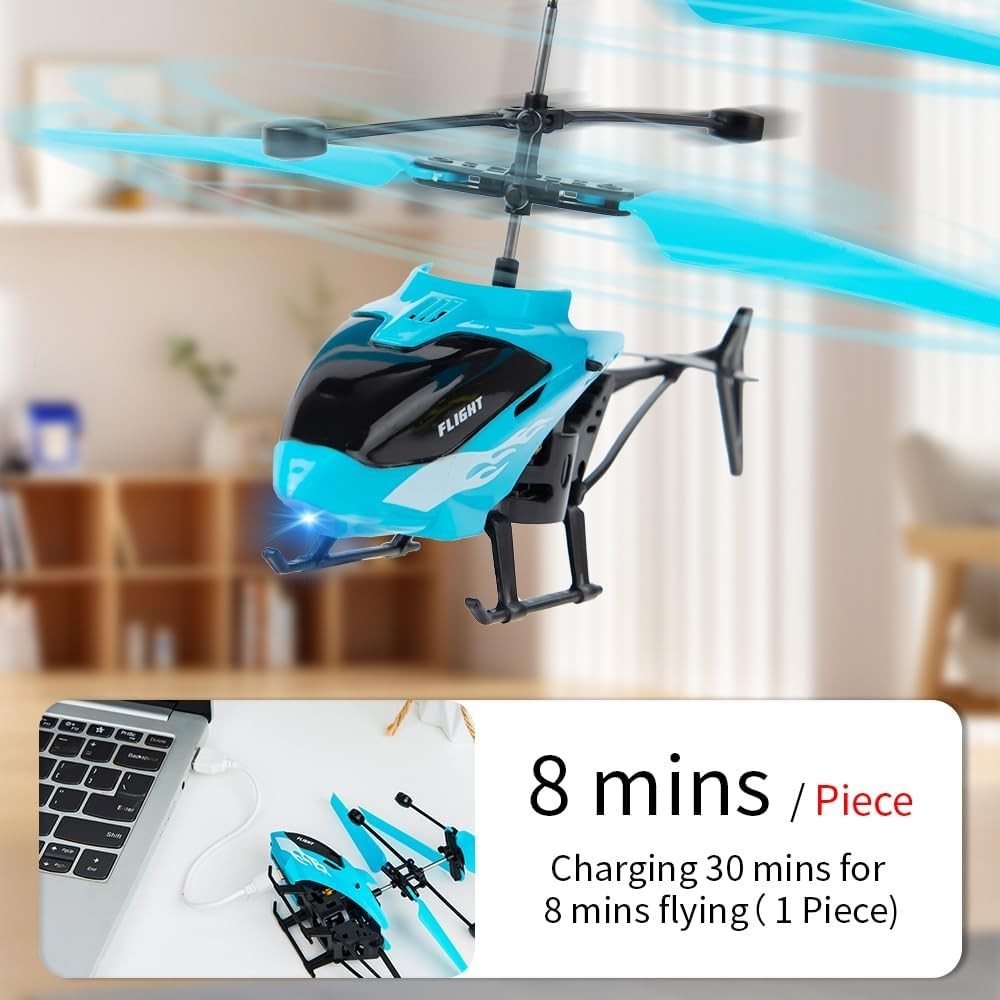 3 Pack Remote Control Helicopter Gesture Sensing Flying with 10Mins Flight