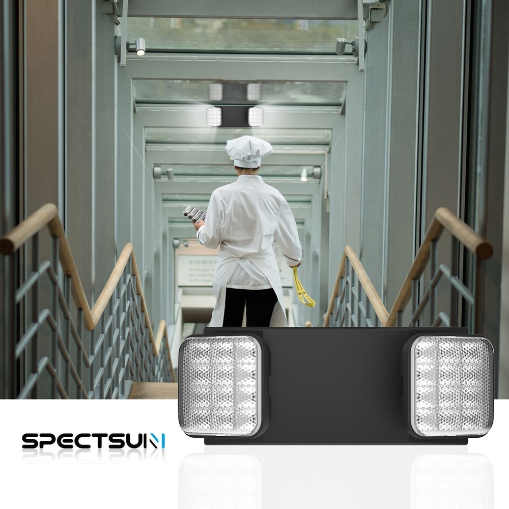 UL Listed 1 Pack Black Emergency Exit Lighting with Battery Backup For Home.