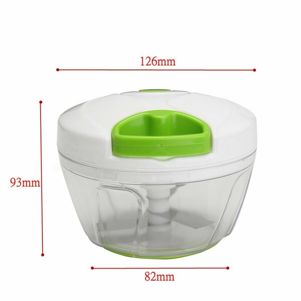 Easy Hand Pull Manual Food Garlic Fruit Processor Chopper Blender Mixer Mincer