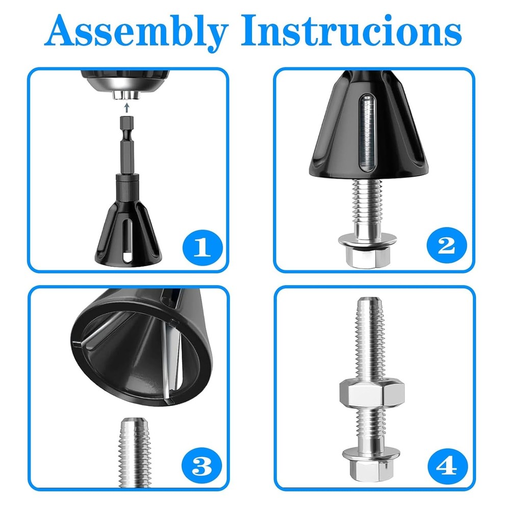 Carbide Deburring Tool, Chamfer External Edges of Threaded Rod Bolt Pipe, Remove
