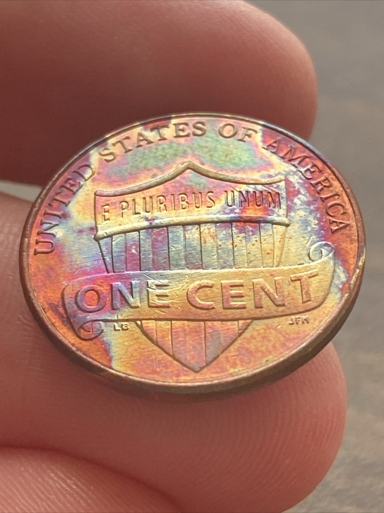 2011 P Lincoln Shield Cent Penny Breathtaking Exquisite Rainbow Tone! TK4147*