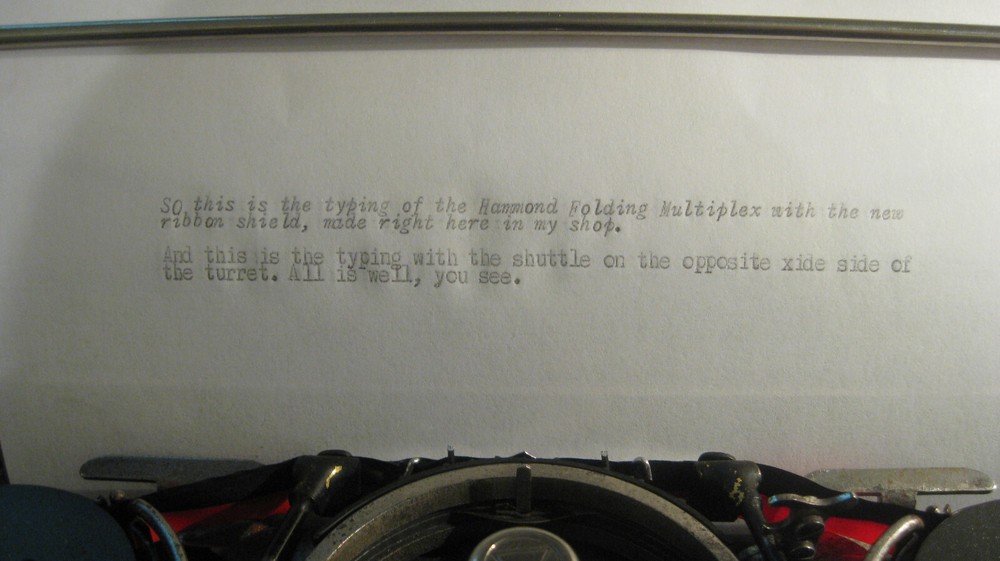 Hammond Multiplex Typewriter Ribbon Shields -- Finally!