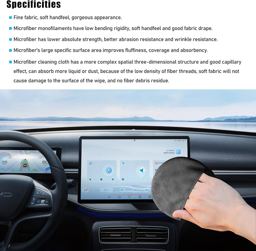 Car Screen Cleaner, Microfiber Auto Screen Cleaning Pad, Foldable Touch Screen