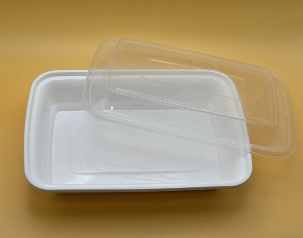 50 pack 32oz Rectangular Container Black/White To Go Box - Disposable Meal Prep