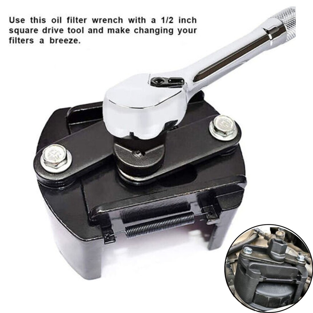 Adjustable Machine Oil Filter Wrench Two-jaw Filter Wrench Spanner Remover Tool