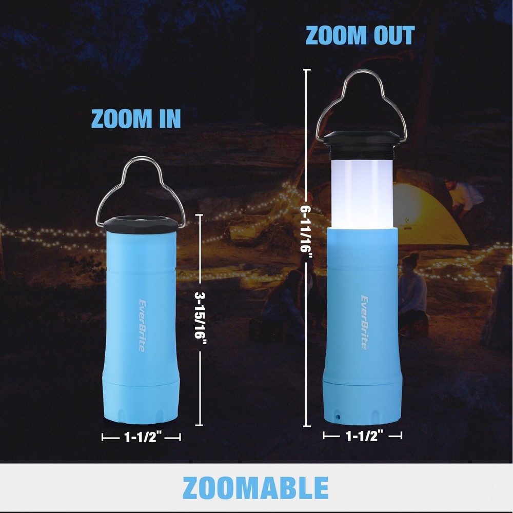 2-in-1 Mini Lanterns and Flashlights Zoomable Flashlight Lantern Combo w/3 Modes