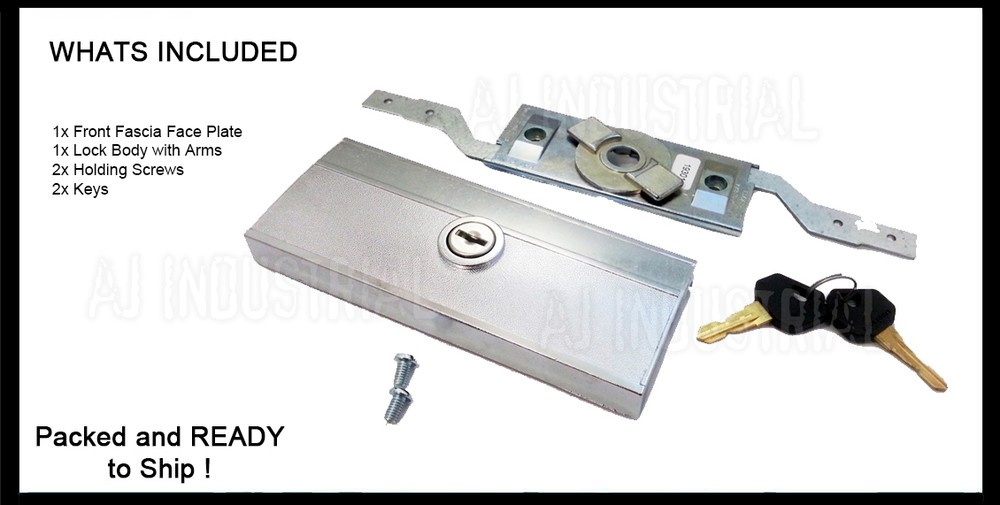 Garage ROLLER DOOR LOCK Set Complete+ Faceplate ( B&D )