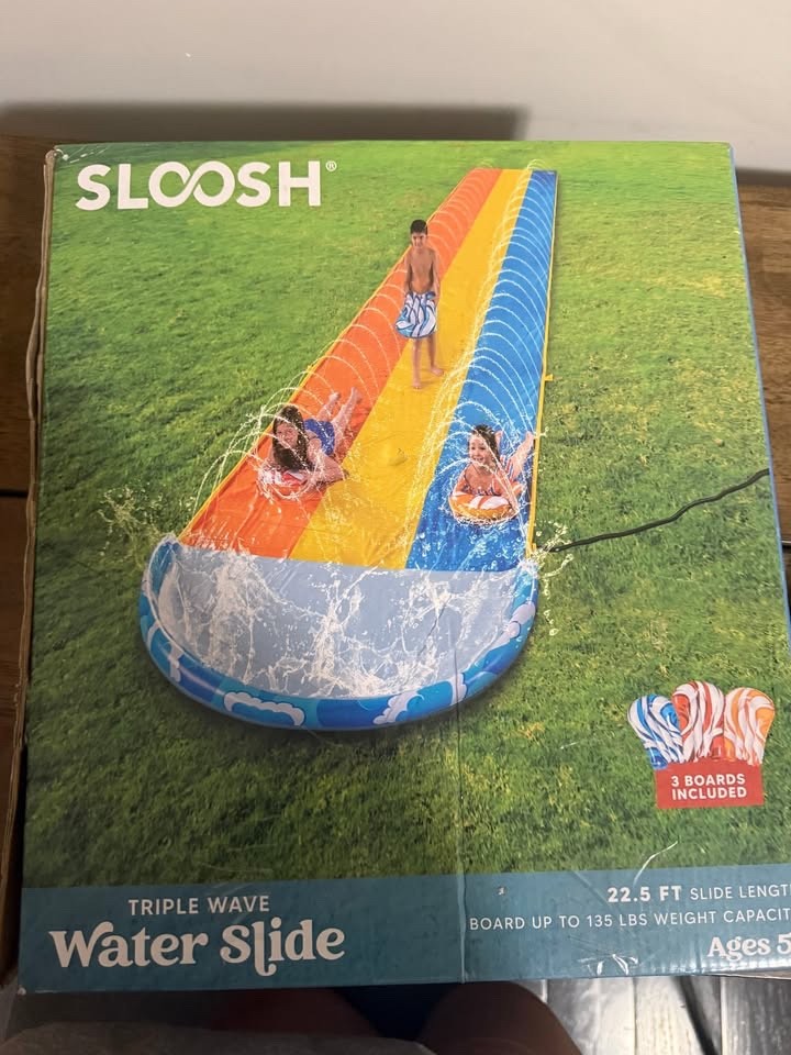 New - Open Box Waves Triple Lawn Water Slide