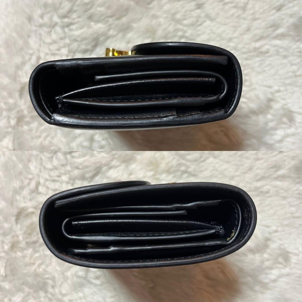 CELINE Celine Tri Fold Wallet Triomphe Black From Japan