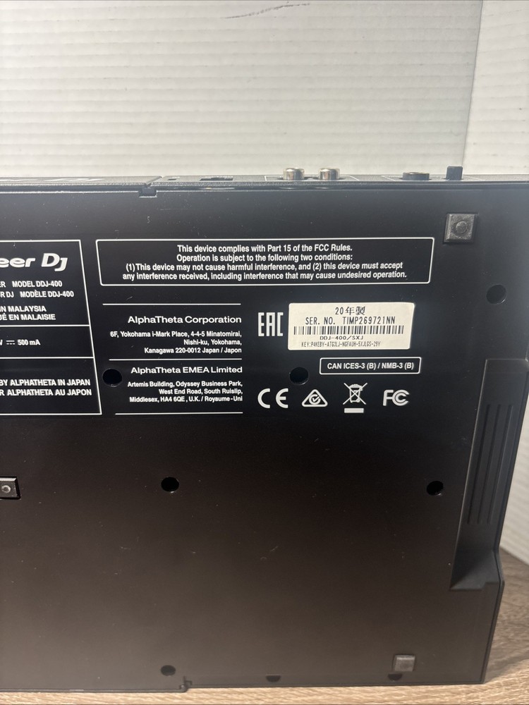 Pioneer DJ DDJ-400 Double Deck Controller - Black