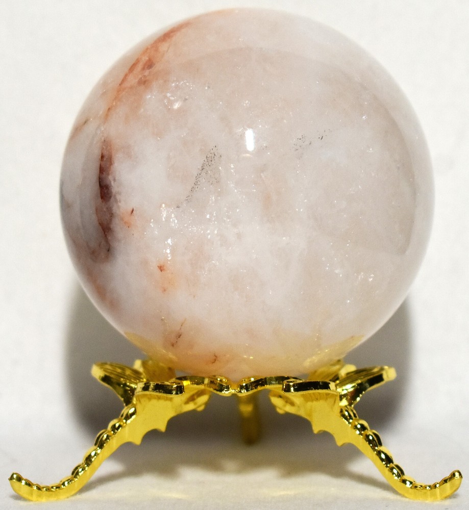Beautiful Fire Quartz Sphere 2.53"/385 grams