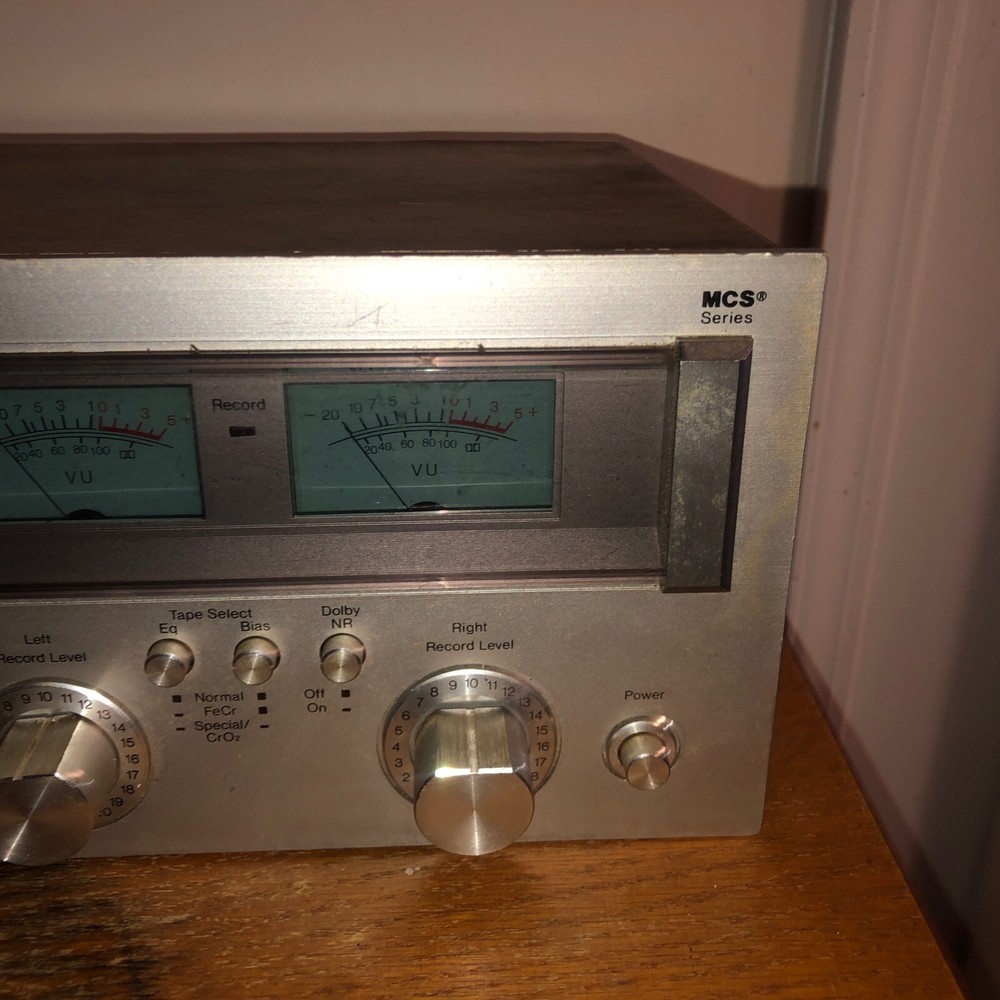 Vintage MCS Modular Component Systems 3552 Stereo Cassette Deck Wood Grain