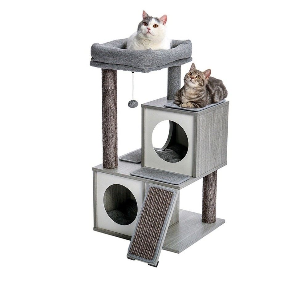 Cat Tree Luxury 35" Cat Tower with Double Condos