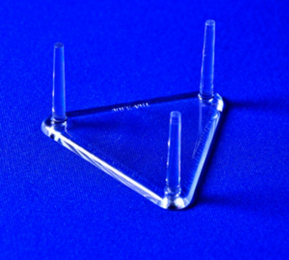 *#Triangle 1.5" Three (3) Peg Display Stand Minerals Fossils Crystals Seashells