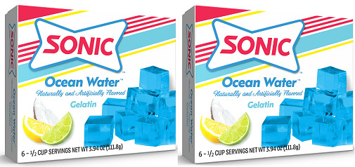 Sonic Gelatin Dessert Mix Ocean Water 2 Pack