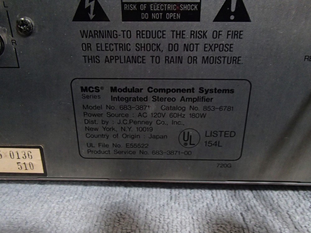 mcs 3871 stereo integrated amplifier tested working.