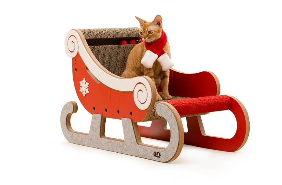 Cat Christmas Tree Scratching Post - Christmas Sleigh