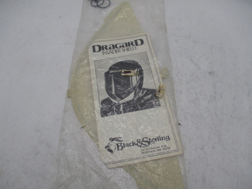 Black and Sterling DragarD Helmet Visor Invader Shield