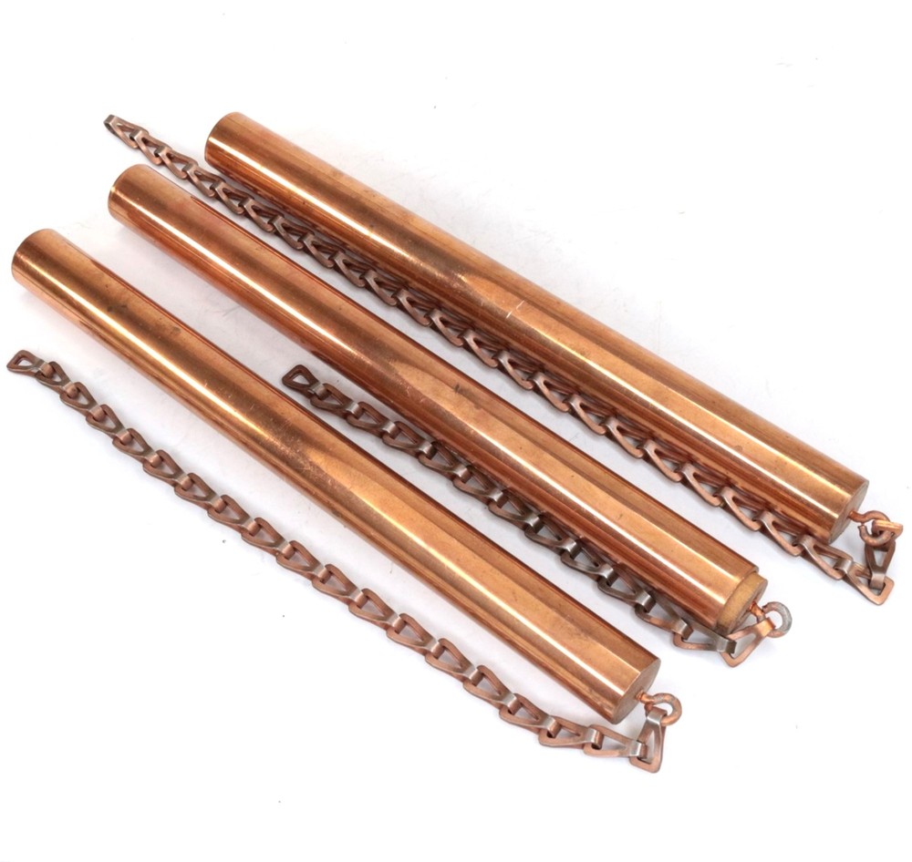 Copper Clock Weights Decorative 10 Inches Long - GL23