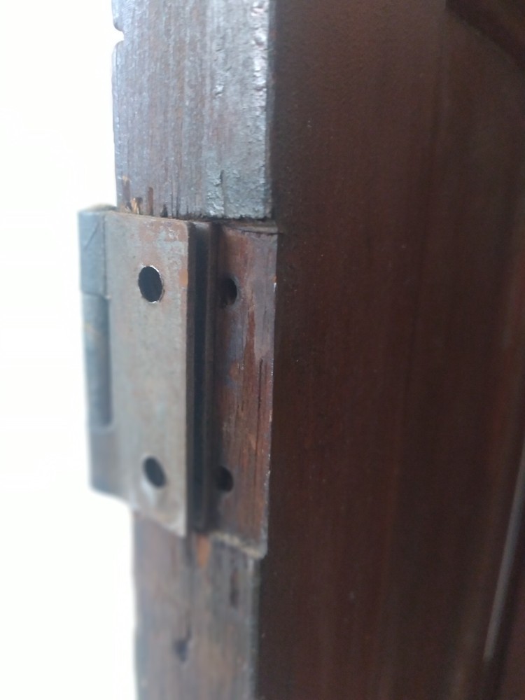 Antique Bi-Fold Solid Wood Victorian Louver Window Shutters Rustic Decor