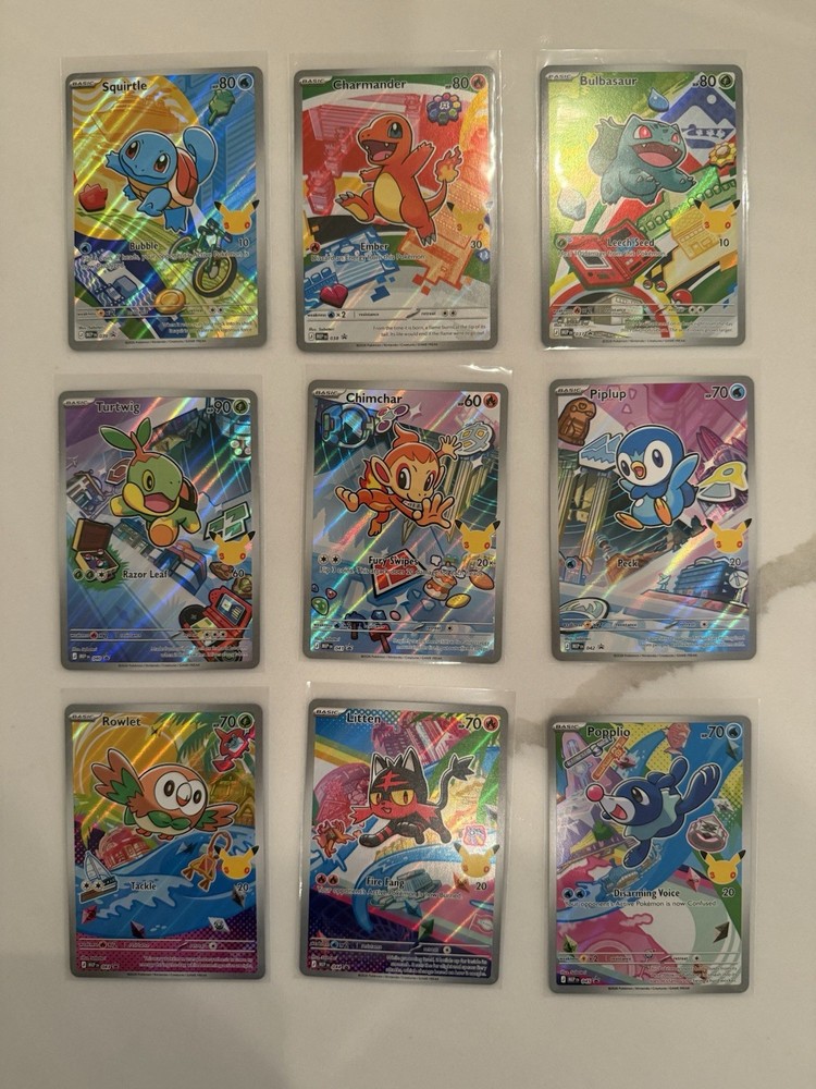 Pokemon First Partner Illustration 30th Collection Complete Promo Set 9 Cards