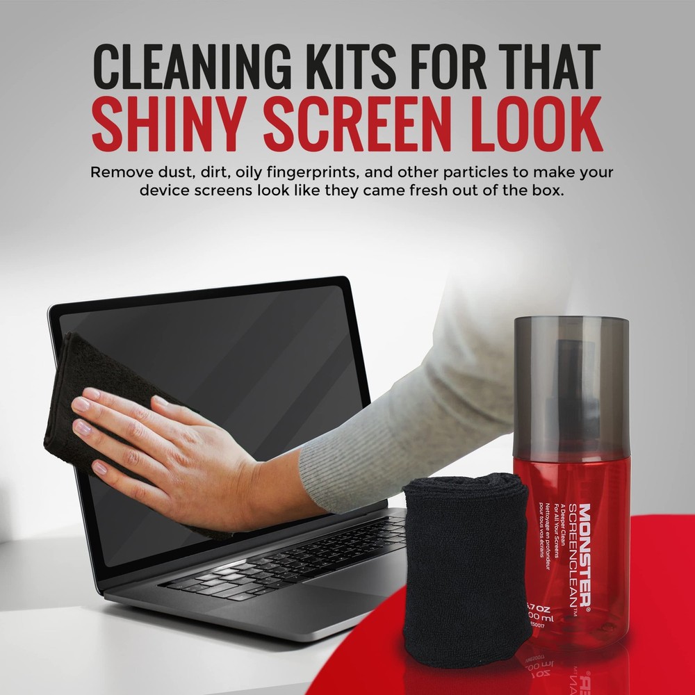 Screen Cleaner Kit, 60 mL, Microfiber Cloth, for HDTVs, , Laptops, Smartphone...