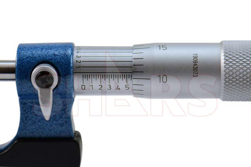 0- 1" PRECISION BALL MICROMETER .0001 SPHERICAL SPINDLE !}