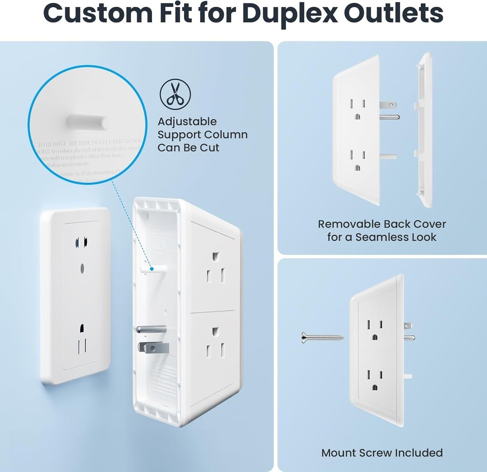 Multi Plug Outlet Surge Protector - 5 Outlet Extender with 4 USB Ports(2 USB...