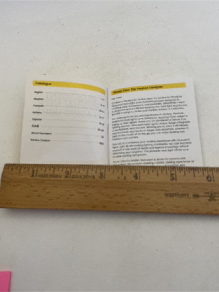 OWNERS MANUAL Glocusent Neck Reading Light ( MANUAL ONLY )