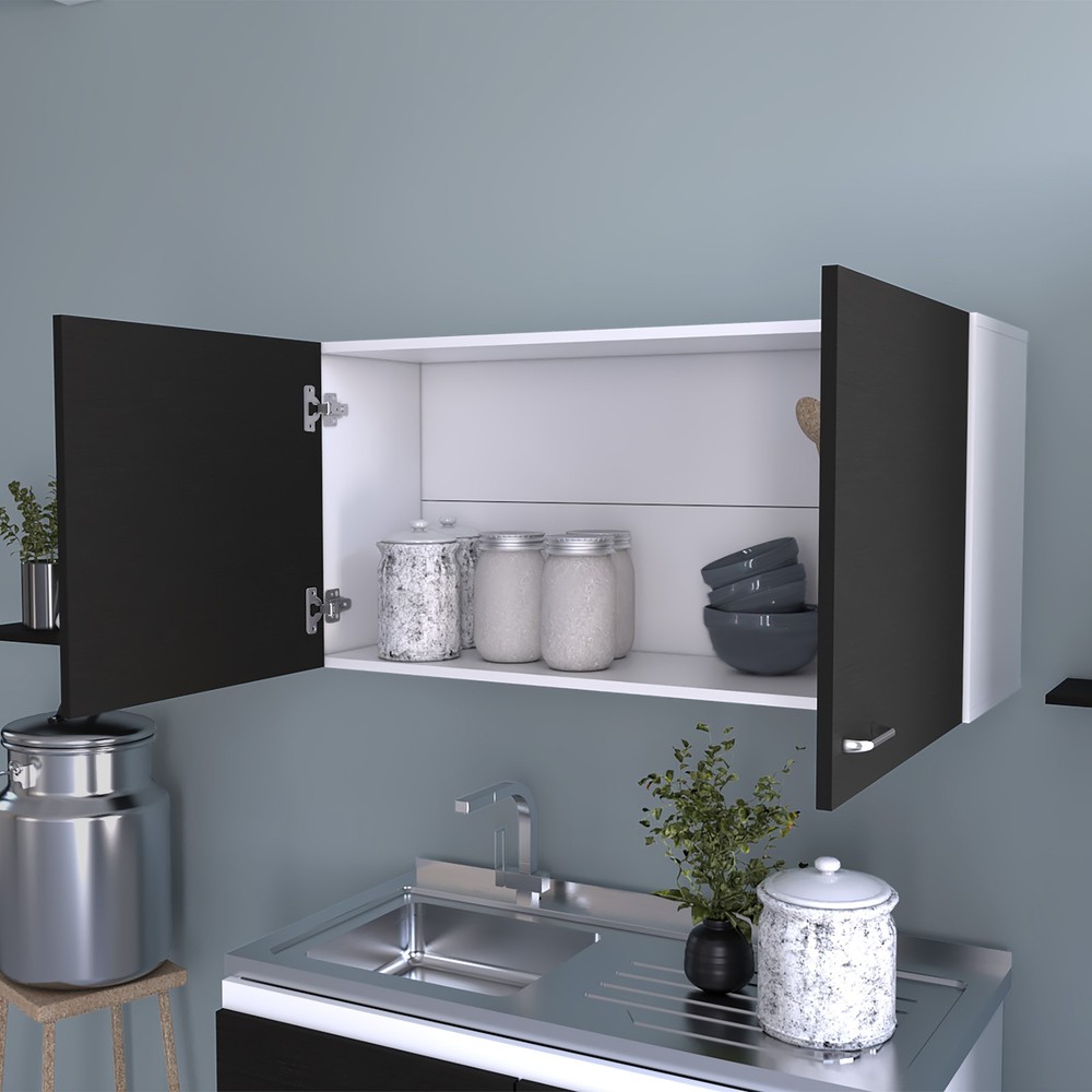 Carbon Espresso Rectangle 2-Door Wall Cabinet