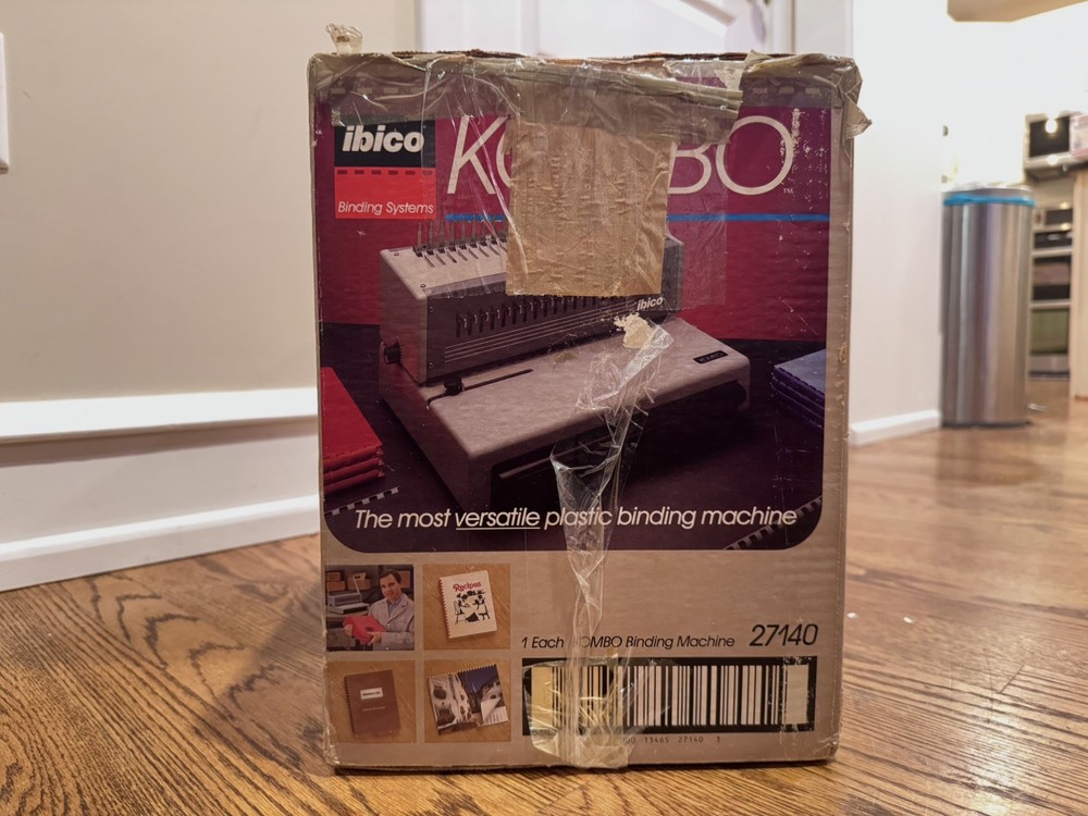 Ibico Kombo Manual Binding System 27140 Machine Book Binder Heavy Duty WITH BOX