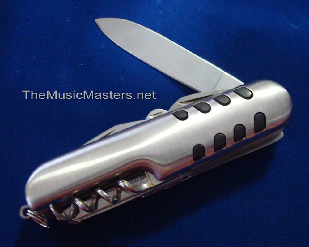 Folding 15 Function Pocket Army Style Knife Camping Boating Multi-Tool w/ Case