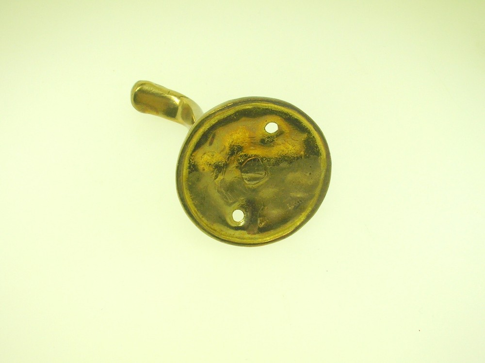 VINTAGE SOLID BRASS WALL COAT HOOK - 2 7/8" LONG - MORE THEN ONE AVAILABLE
