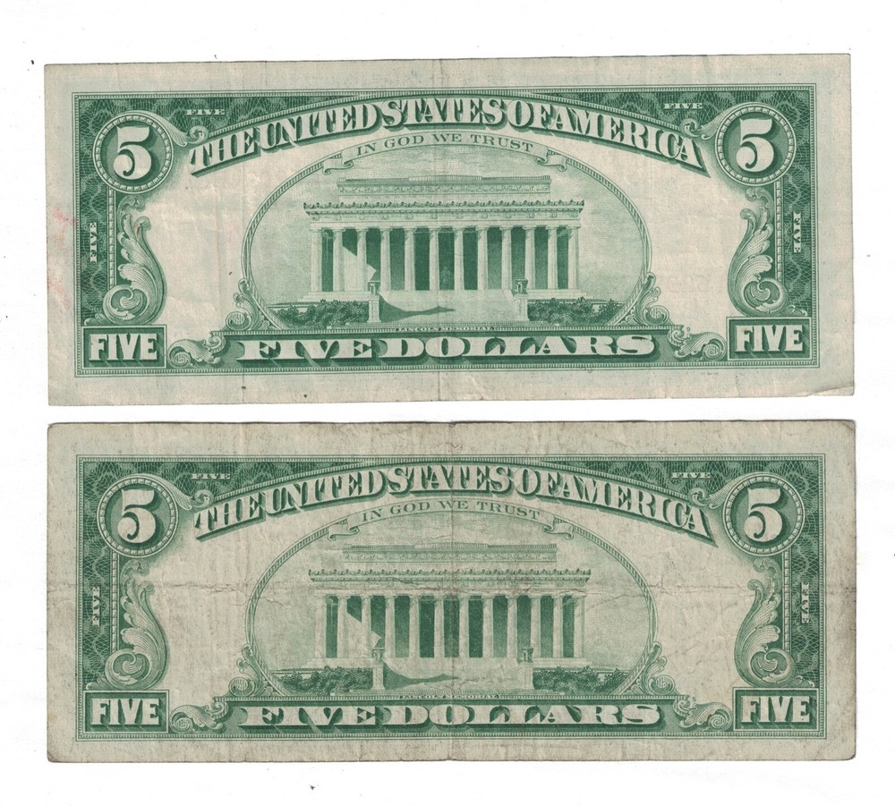1963 $5 FIVE DOLLARS RED SEAL FR-1536