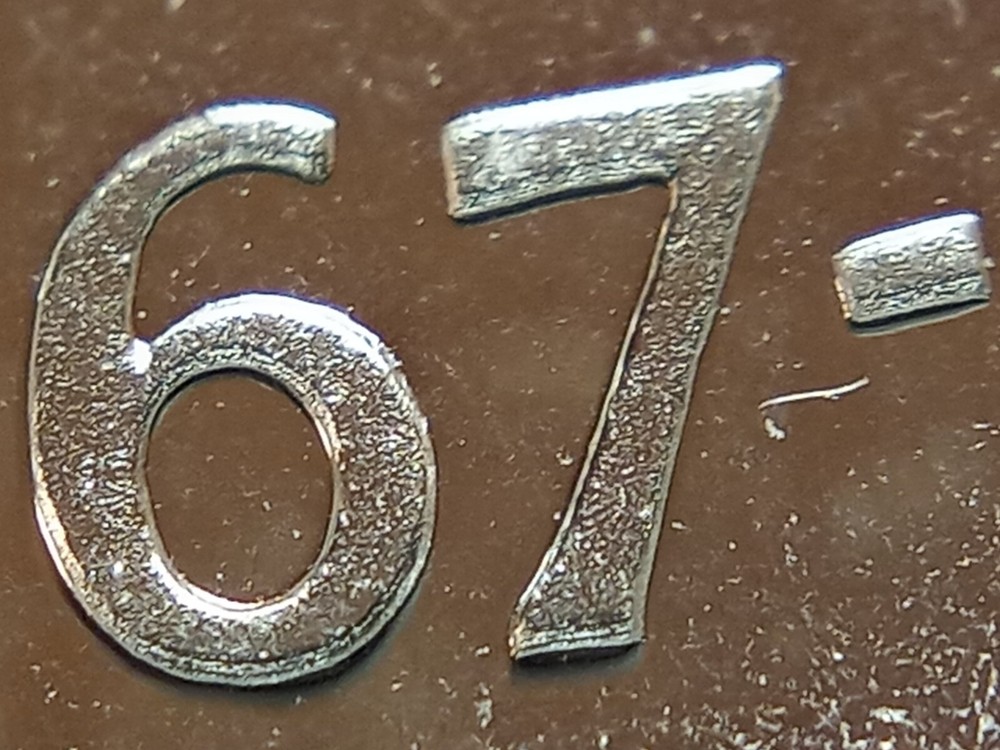 1967 Canada Silver Dollar - DDO - PL66CAMEO - Strike Thru