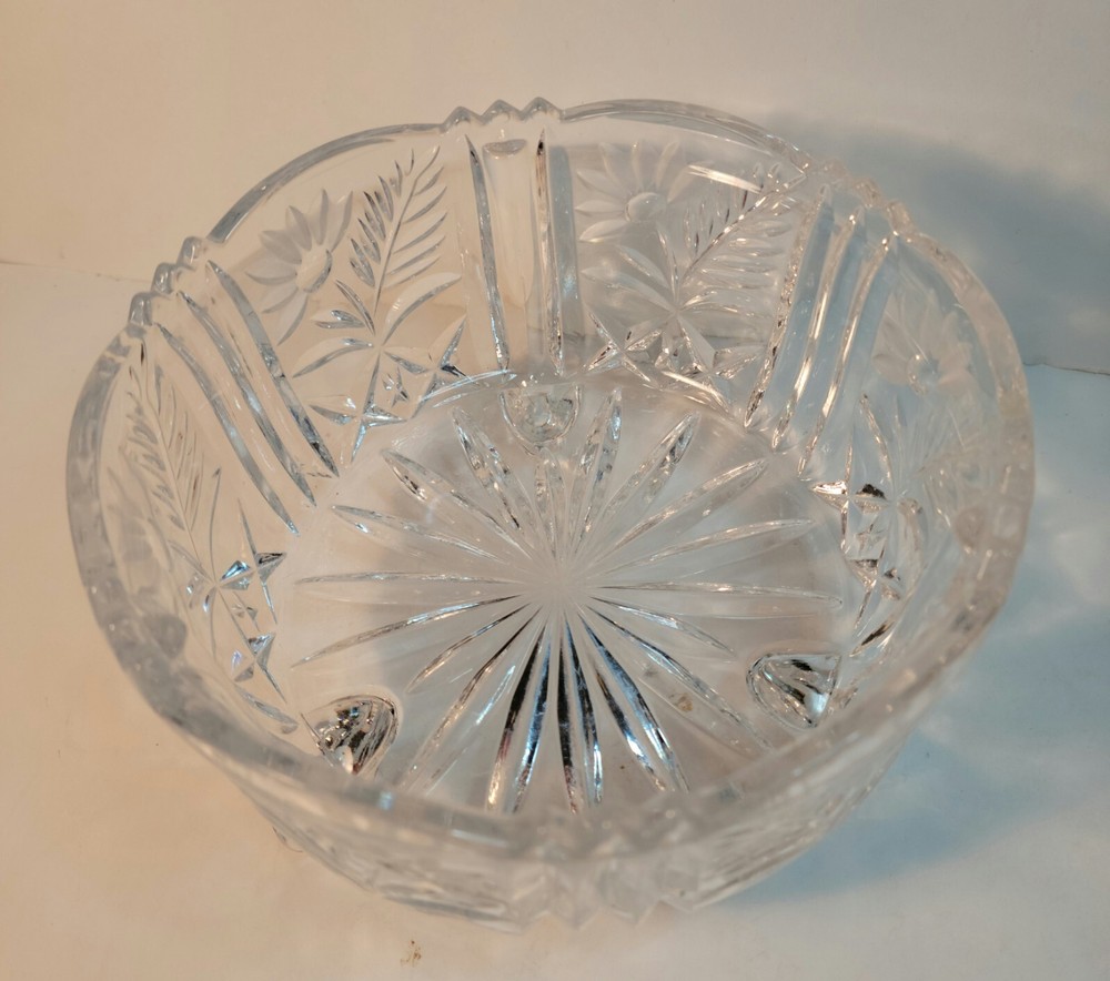 Crystal 3-Footed Bowl Frosted