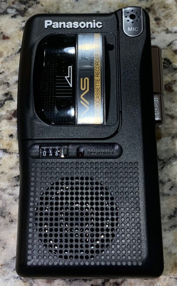 Panasonic RN-404 Black VAS Handheld Microcassette Voice Recorder Tested Works