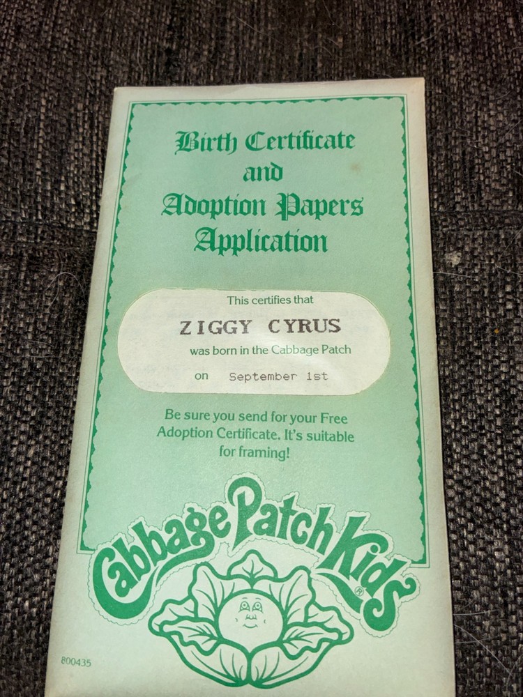 Cabbage Patch Kids New & Used/Open/Sealed - Birth Certificate - Choose Name