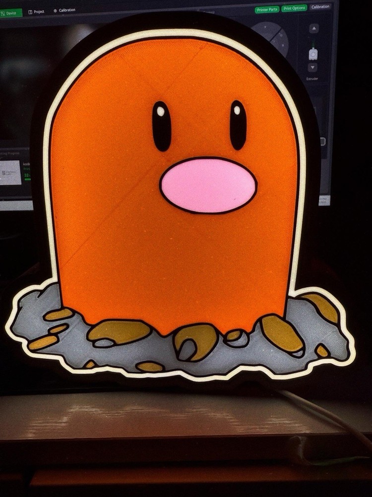 Custom Diglett LED Light Box