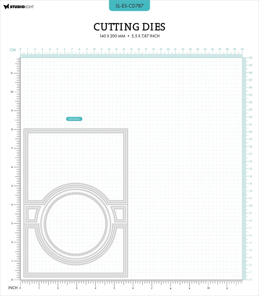 Studio Light Essentials Cutting Die-Nr. 787, Circle Folding Card Shape