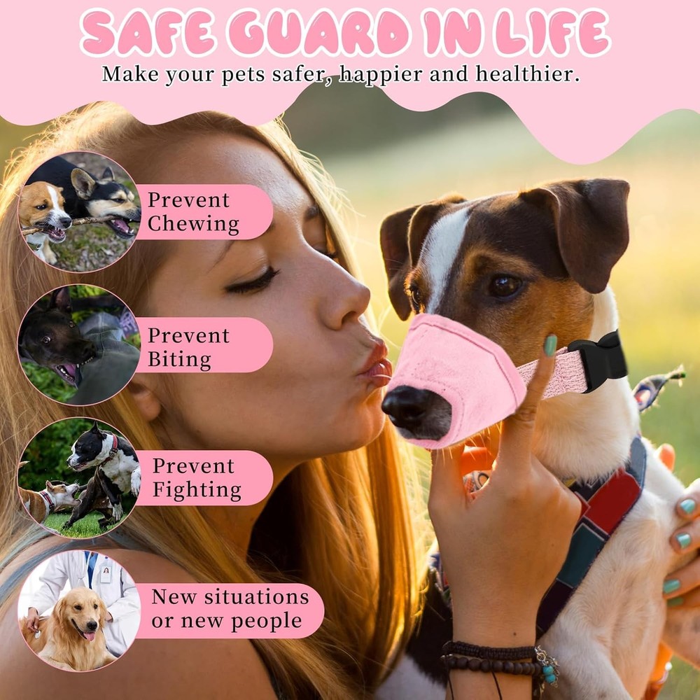 Dog Muzzle Small Dogs Breathable Adjustable Puppy Muzzles Small Dog Muzzle