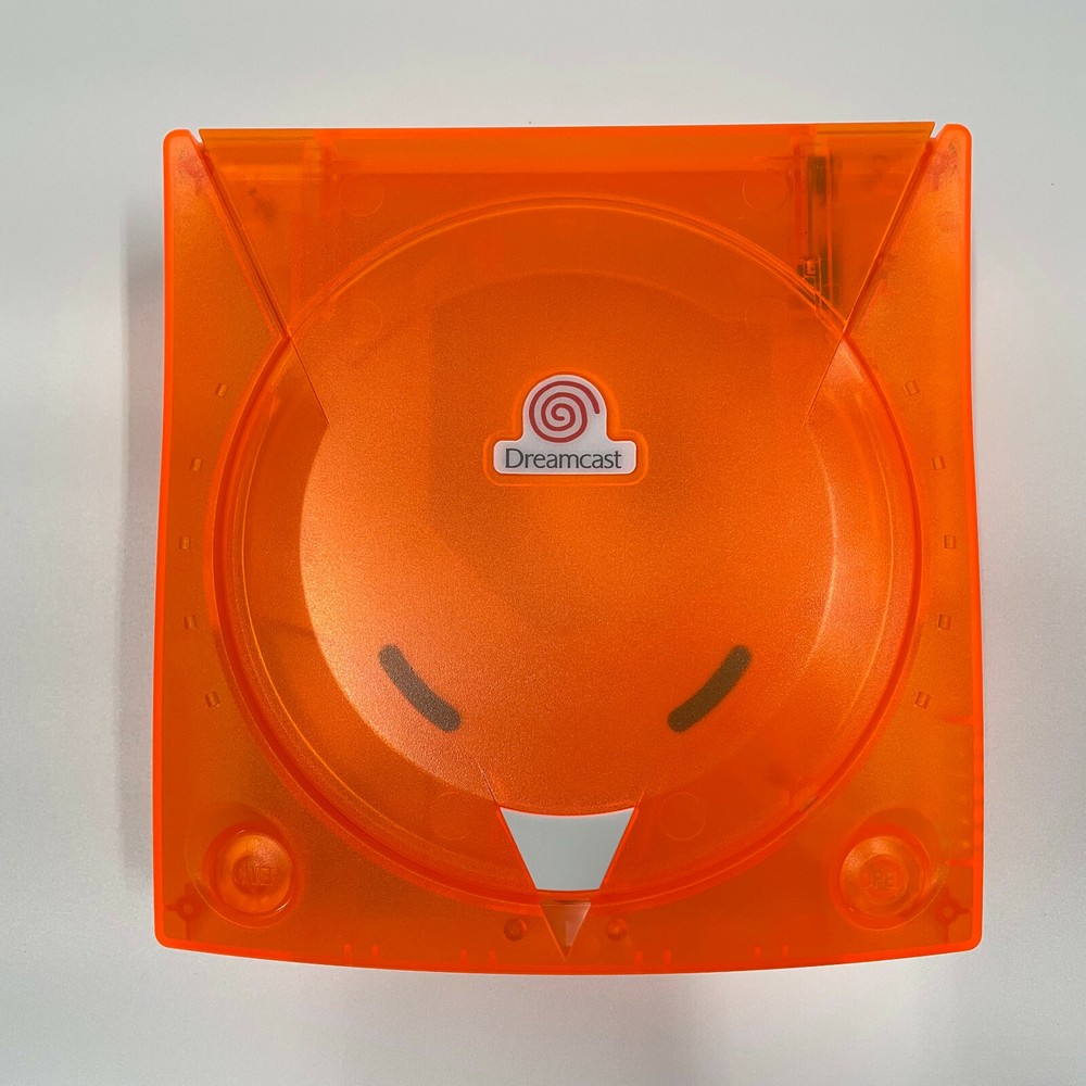 Replacement Translucent Case Shell for SEGA Dreamcast Transparent Crystal Orange