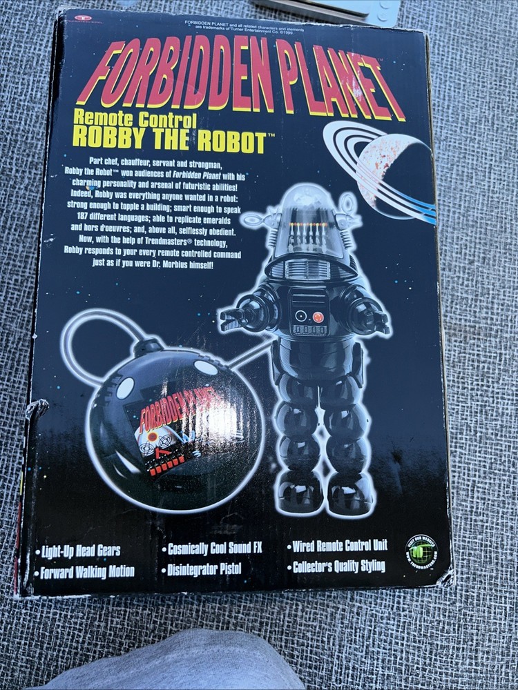Trendmasters Forbidden Planet Remote Control Robby the Robot 1999 DAMAGED BOX