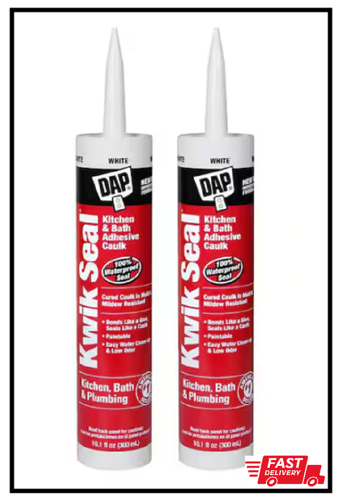 Kwik Seal 10 Oz. White Kitchen and Bath Sealant (2-Pack)