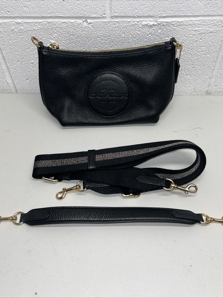 Coach Dempsey Shoulder Bag Black Leather Patch (C2829)