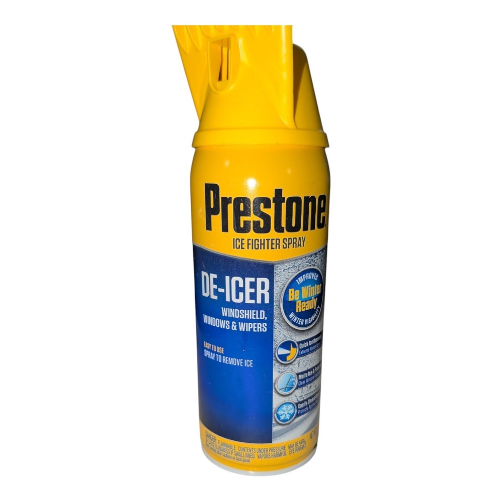 Prestone Windshield De-Icer Aerosol 11 oz Windows Wipers Ice Fighter Spray