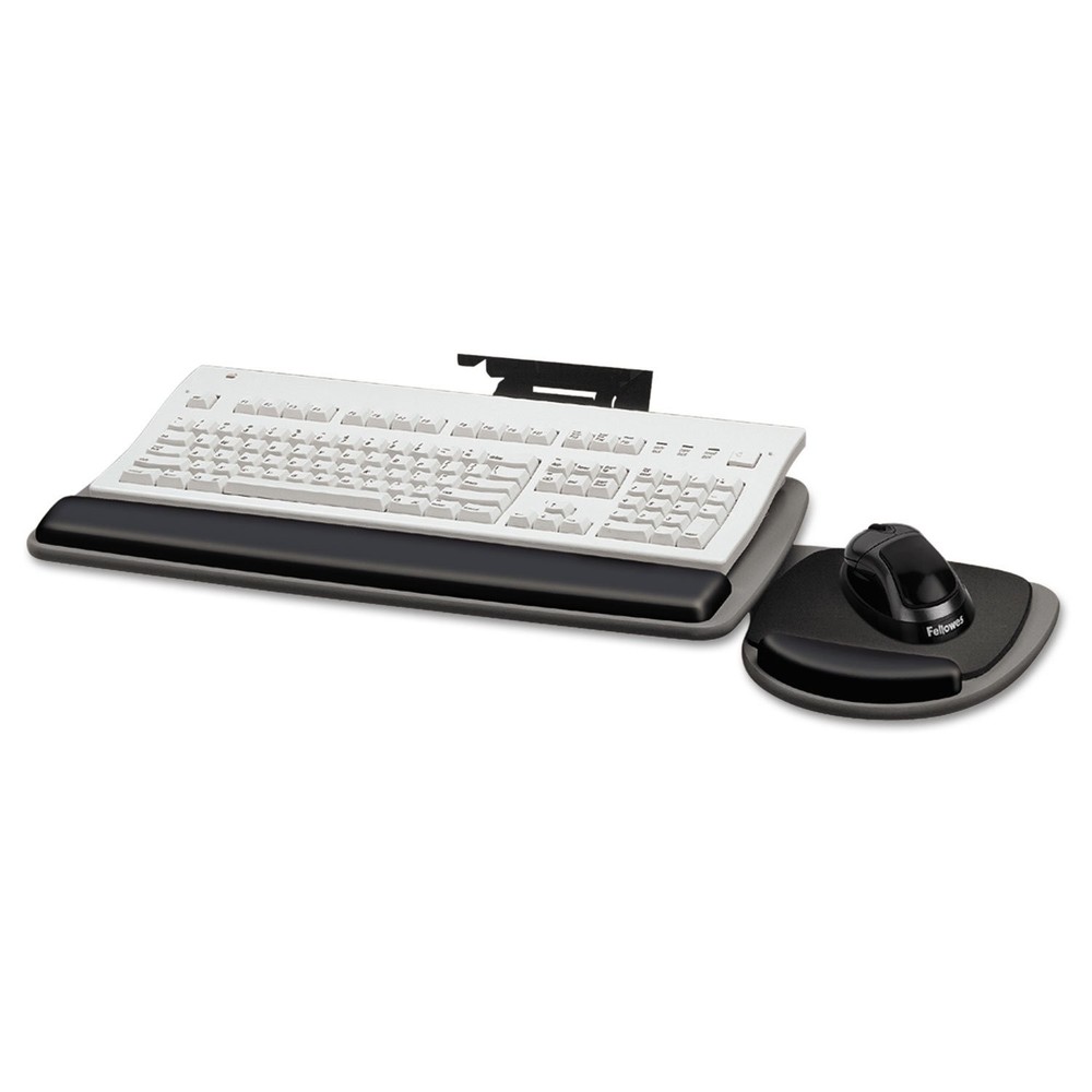 Fellowes 93841 Adjustable Standard Keyboard Platform, 20-1/4w x 11-1/8d, Graphit