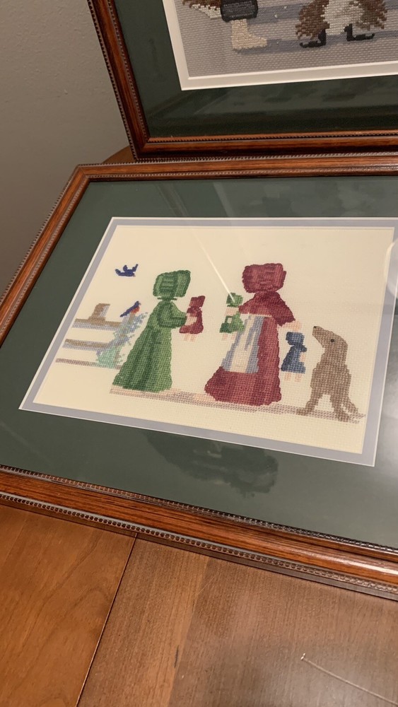 Framed Cross Stitch 4 Pieces
