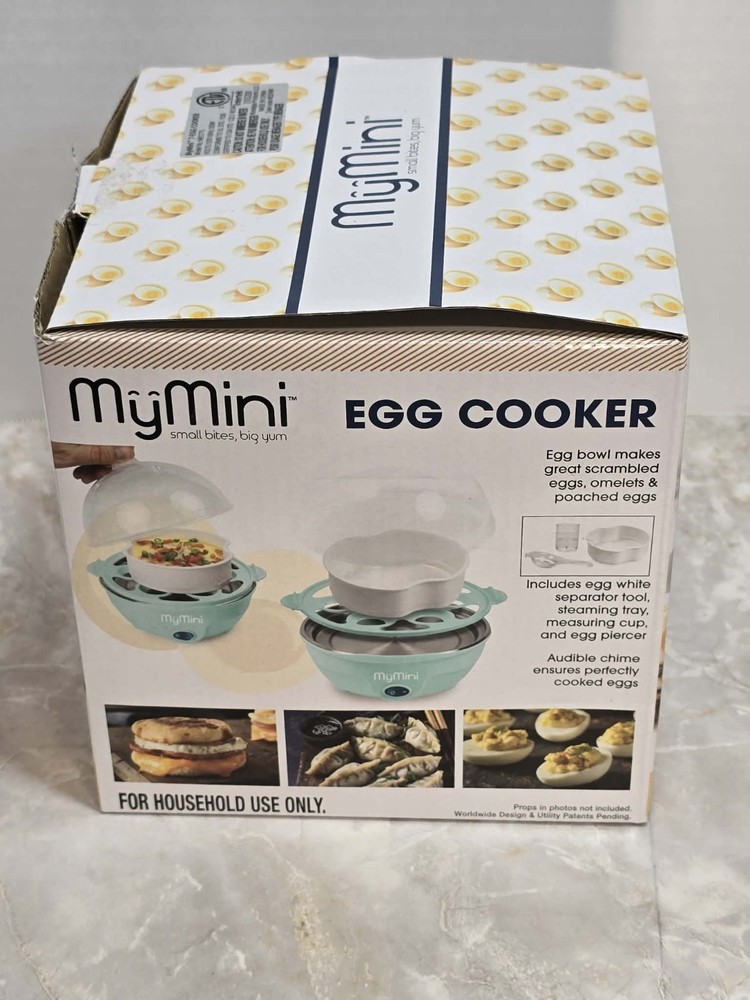 MyMini Egg Cooker Teal 7 Egg Capacity Open Box Kitchen Compact 🍳🥚