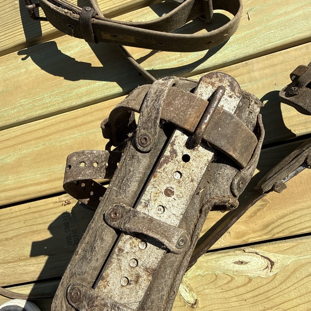Vintage Pair BUCKINGHAM Climbing Spikes/ Lineman Pole-Tree